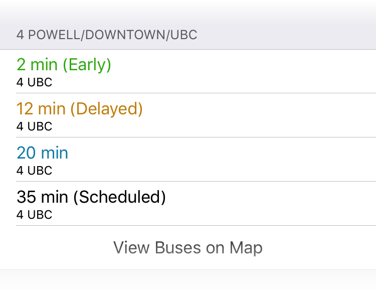 Image showing next bus times